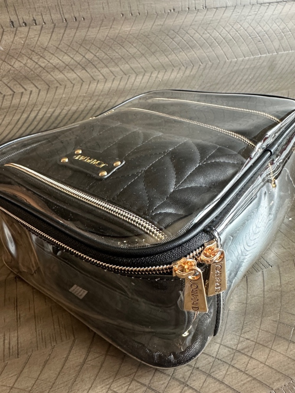 Black Quilted Travel Toiletry Bag Set - Quilted Organizer Pouches - Picture 4 of 13